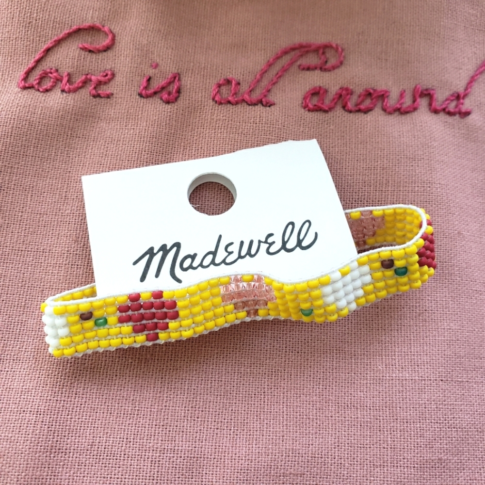 Madewell Heart Seed Bead Bracelet